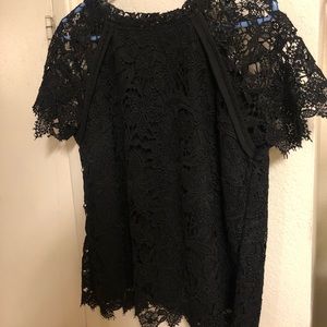 Guest Editor Black lace blouse